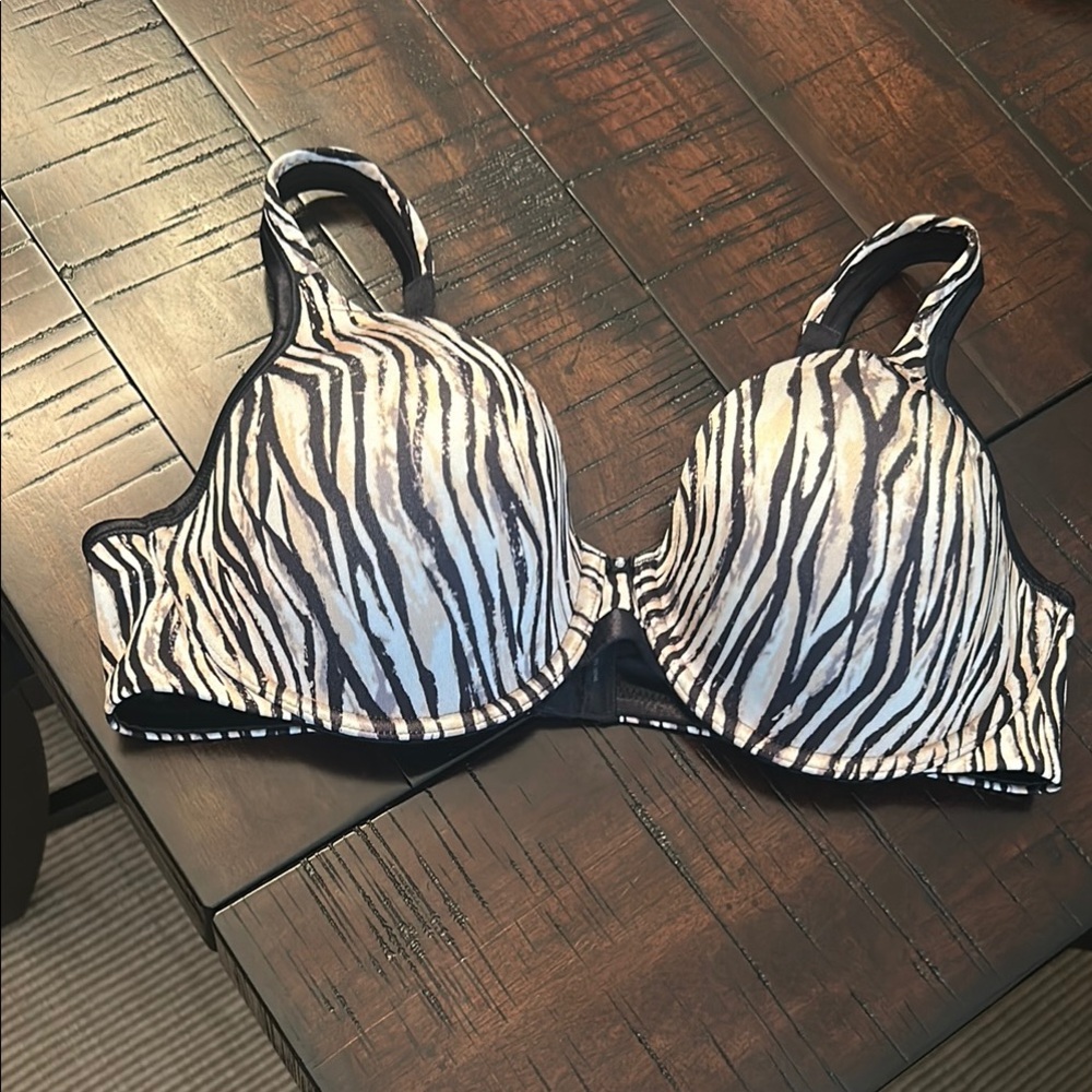 Vanity Fair zebra print bra